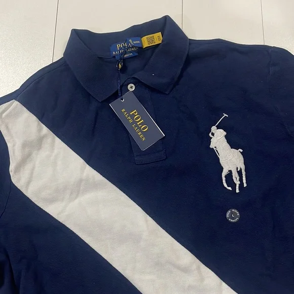 Polo Classic Fit Big Pony Mesh Polo Shirt-L